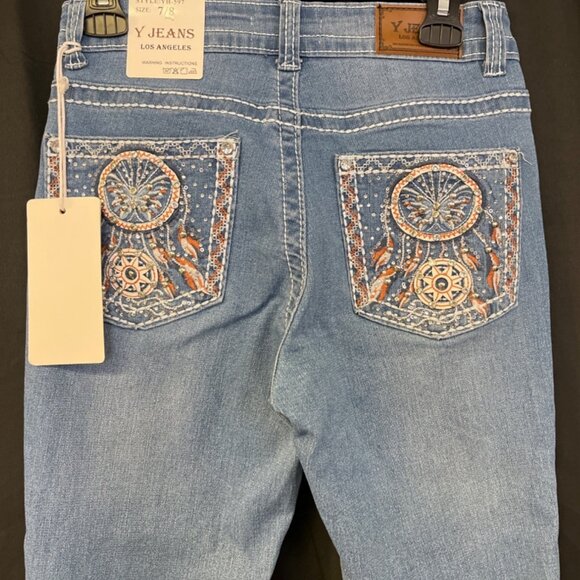 Y Jeans Women's Blue Jeans/Bootcut Size 7/8 SKU 5382 - Picture 3 of 6